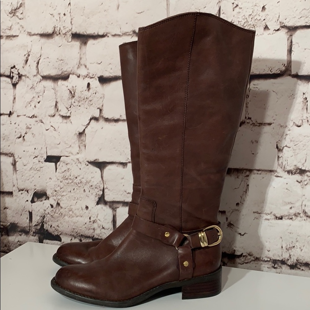 Franco Sarto Leather Riding Boots, Size 6